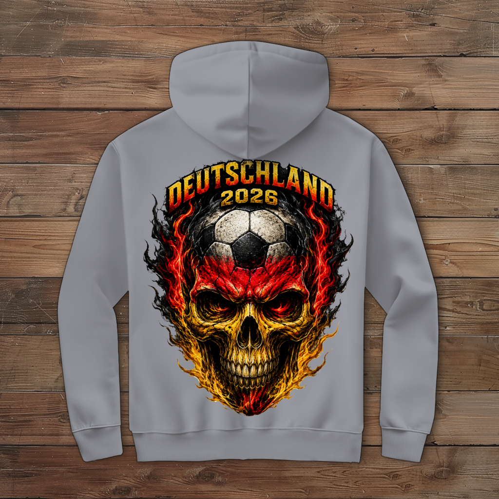 Herren Zipper Hoodie WM Totenkopf