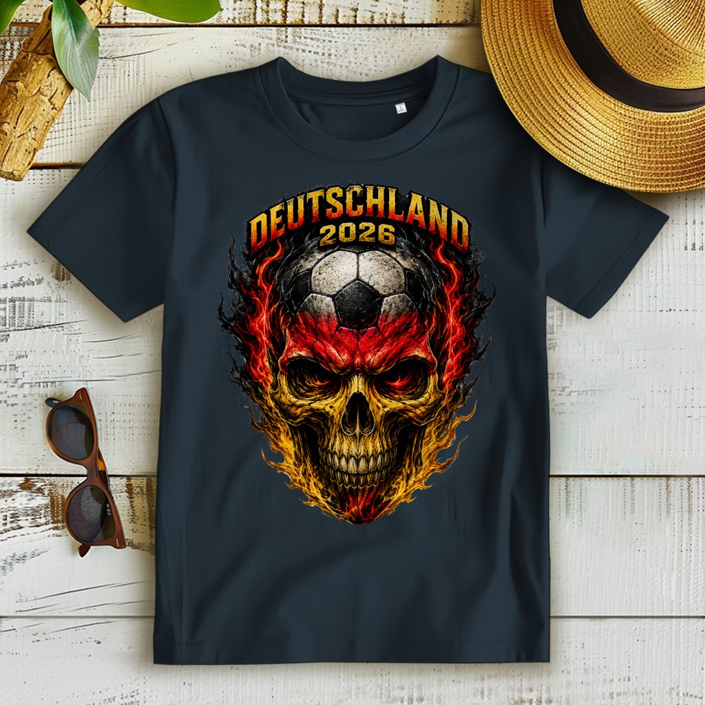 Damen Premium Bio T-Shirt WM Totenkopf