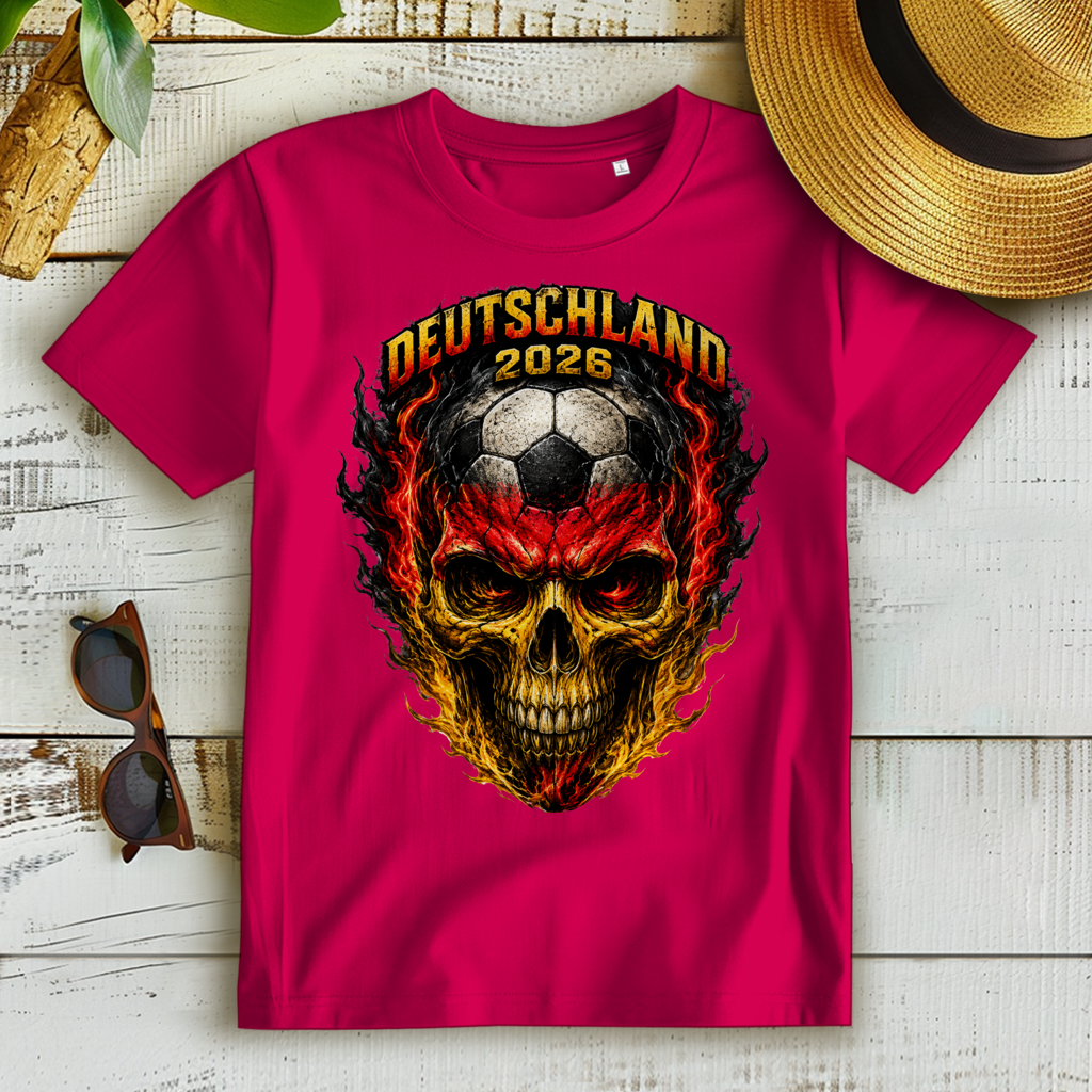 Damen Premium Bio T-Shirt WM Totenkopf