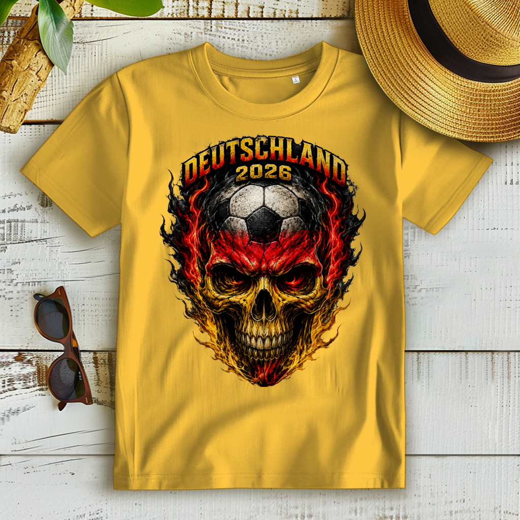 Damen Premium Bio T-Shirt WM Totenkopf