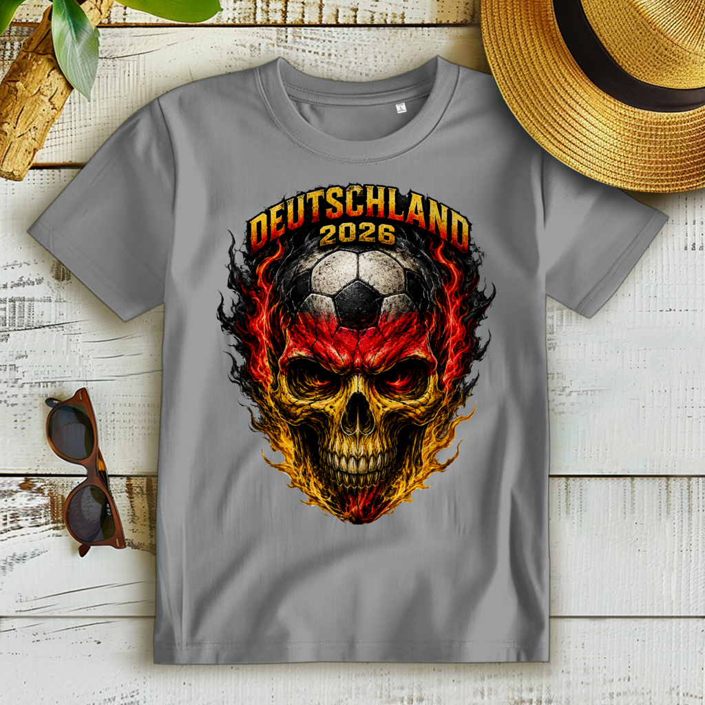 Damen Premium Bio T-Shirt WM Totenkopf