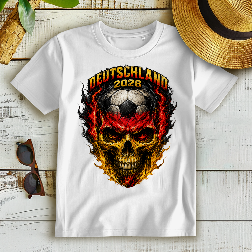 Damen Premium Bio T-Shirt WM Totenkopf