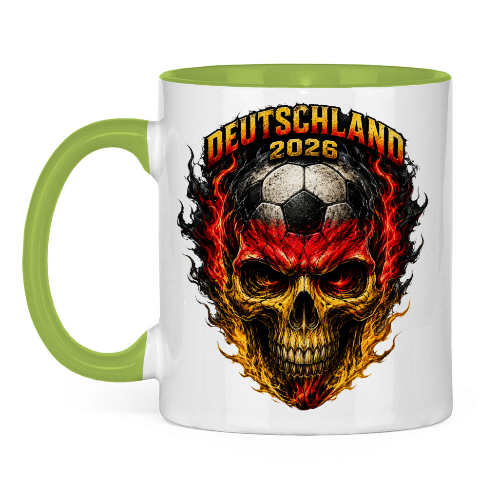 Tasse zweifarbig WM Totenkopf