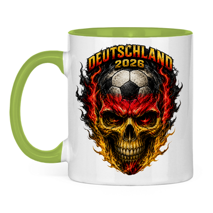 Tasse zweifarbig WM Totenkopf