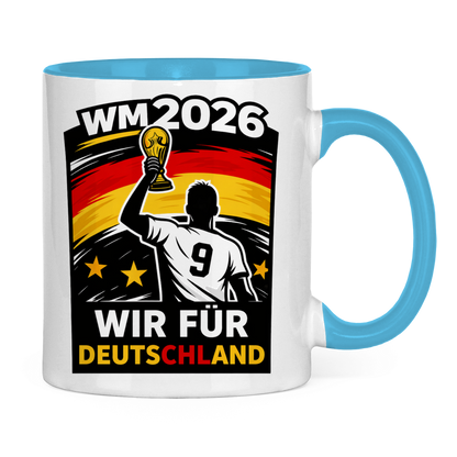 Tasse zweifarbig WM Totenkopf