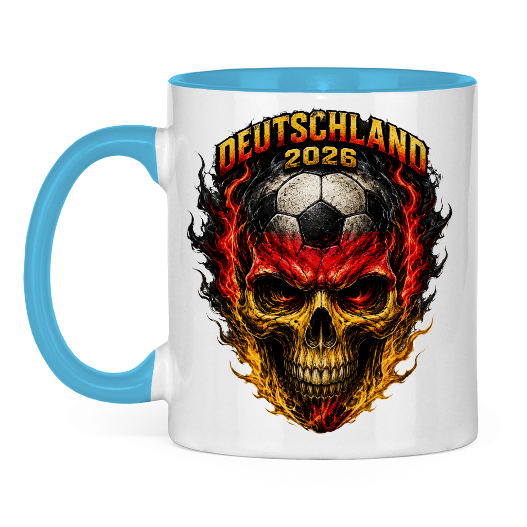Tasse zweifarbig WM Totenkopf