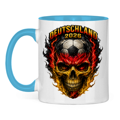 Tasse zweifarbig WM Totenkopf