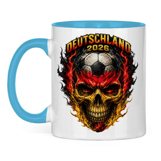Tasse zweifarbig WM Totenkopf