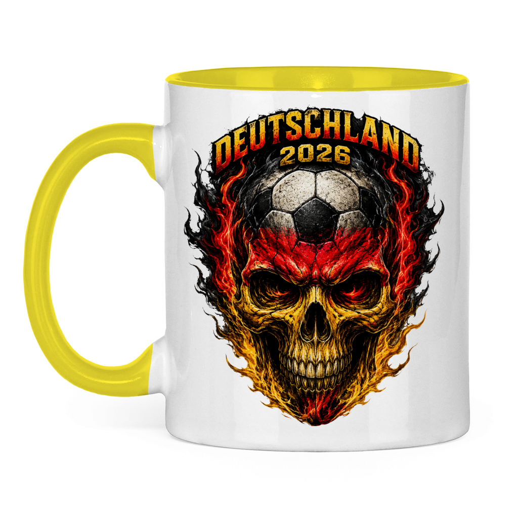 Tasse zweifarbig WM Totenkopf