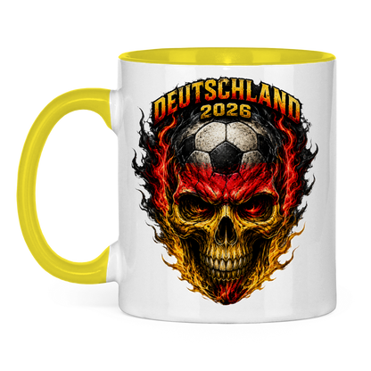 Tasse zweifarbig WM Totenkopf