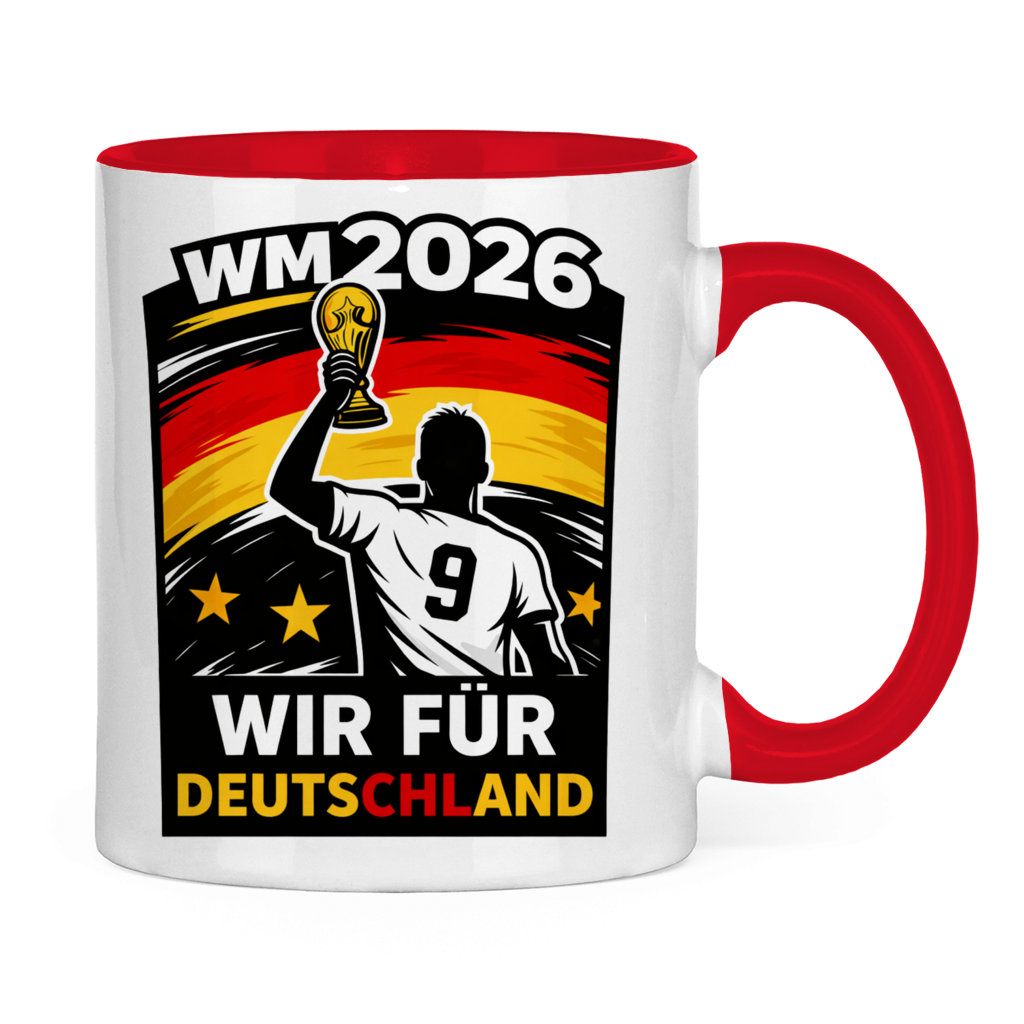 Tasse zweifarbig WM Totenkopf