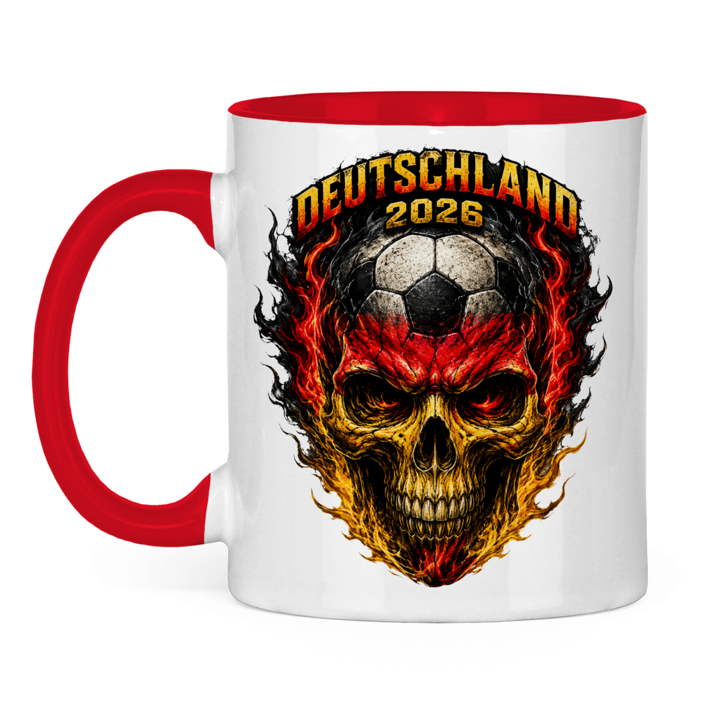 Tasse zweifarbig WM Totenkopf