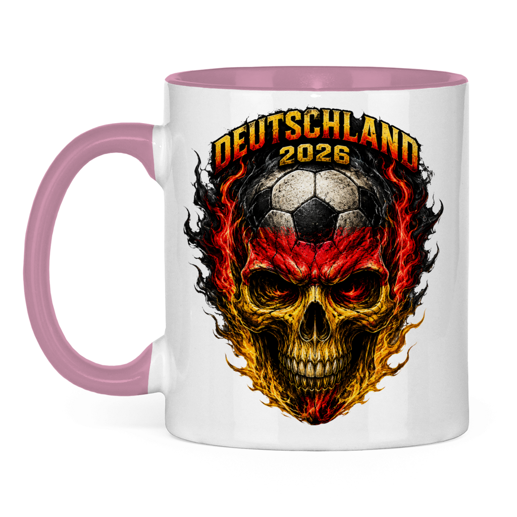 Tasse zweifarbig WM Totenkopf
