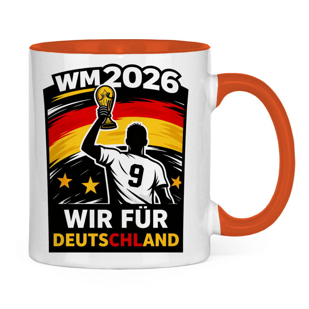 Tasse zweifarbig WM Totenkopf