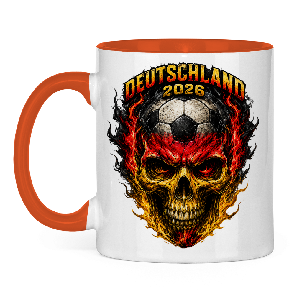 Tasse zweifarbig WM Totenkopf