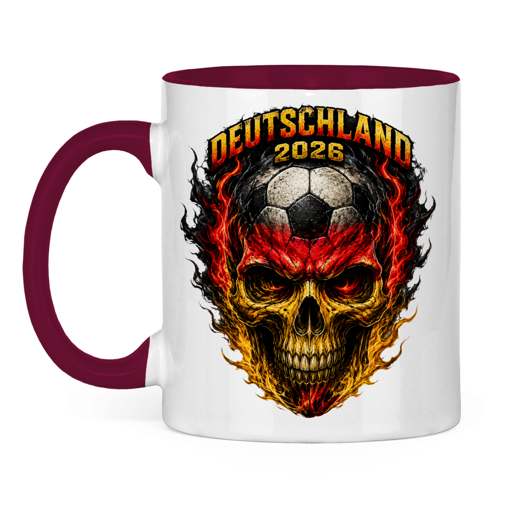 Tasse zweifarbig WM Totenkopf