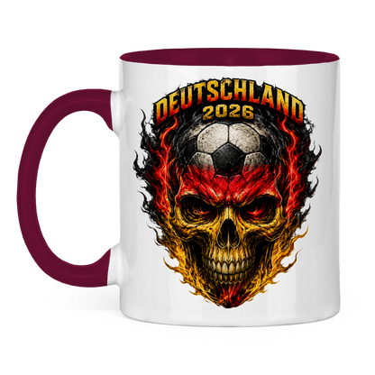 Tasse zweifarbig WM Totenkopf