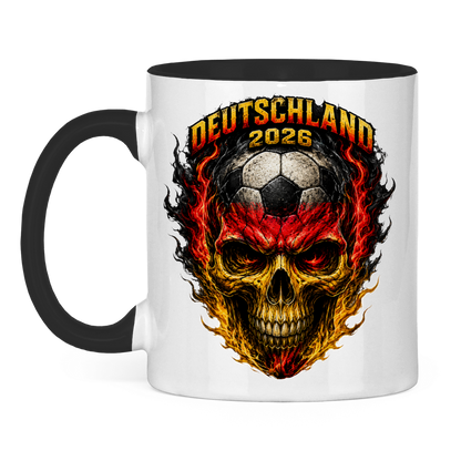 Tasse zweifarbig WM Totenkopf