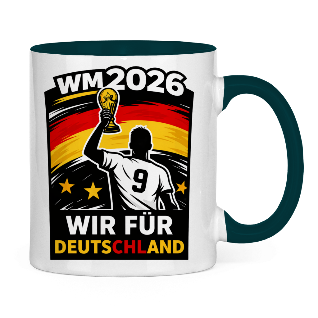Tasse zweifarbig WM Totenkopf