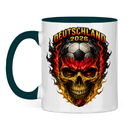 Tasse zweifarbig WM Totenkopf