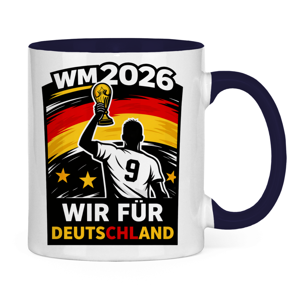 Tasse zweifarbig WM Totenkopf