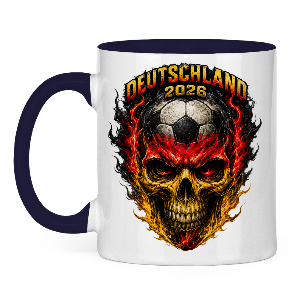 Tasse zweifarbig WM Totenkopf
