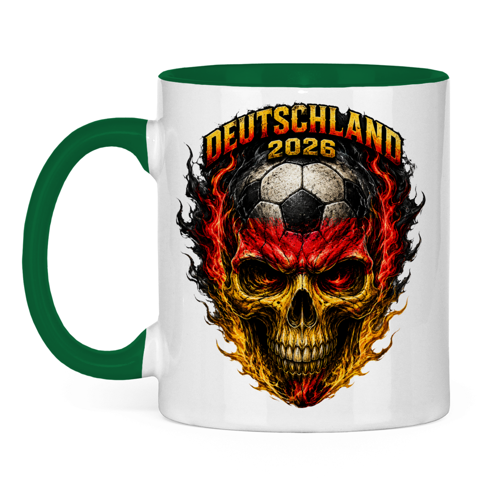 Tasse zweifarbig WM Totenkopf