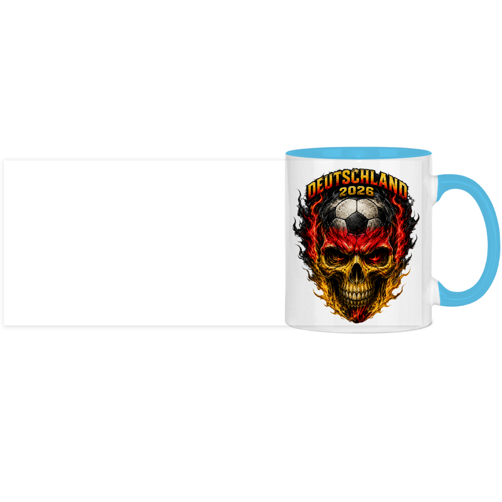 Panorama Tasse zweifarbig WM Totenkopf