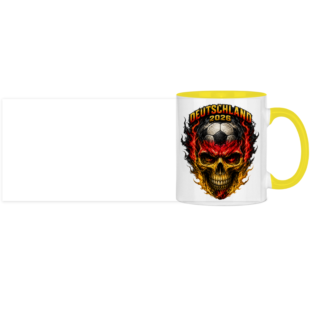 Panorama Tasse zweifarbig WM Totenkopf