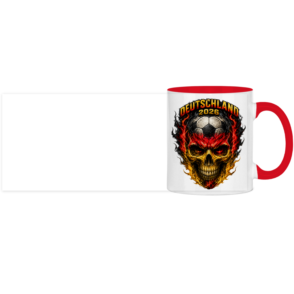 Panorama Tasse zweifarbig WM Totenkopf