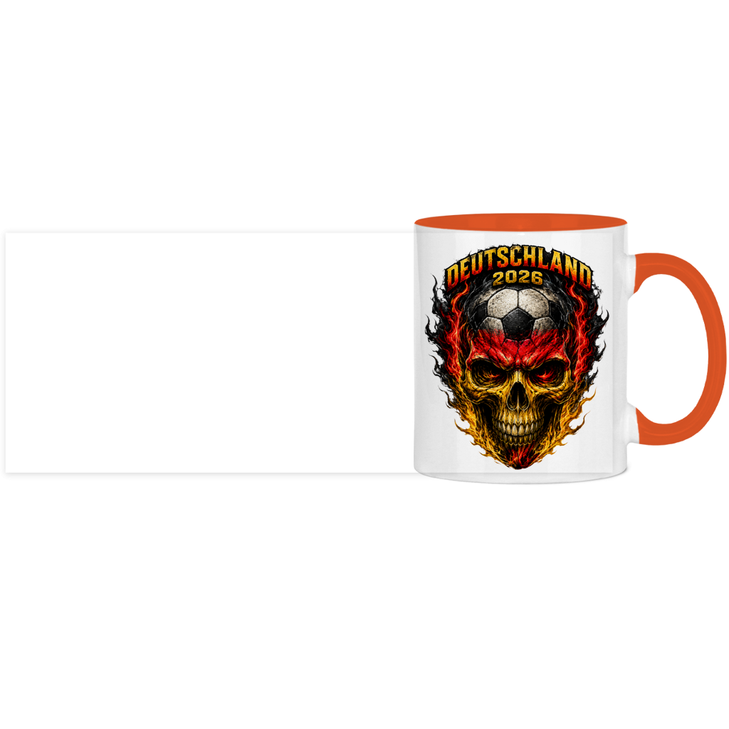 Panorama Tasse zweifarbig WM Totenkopf