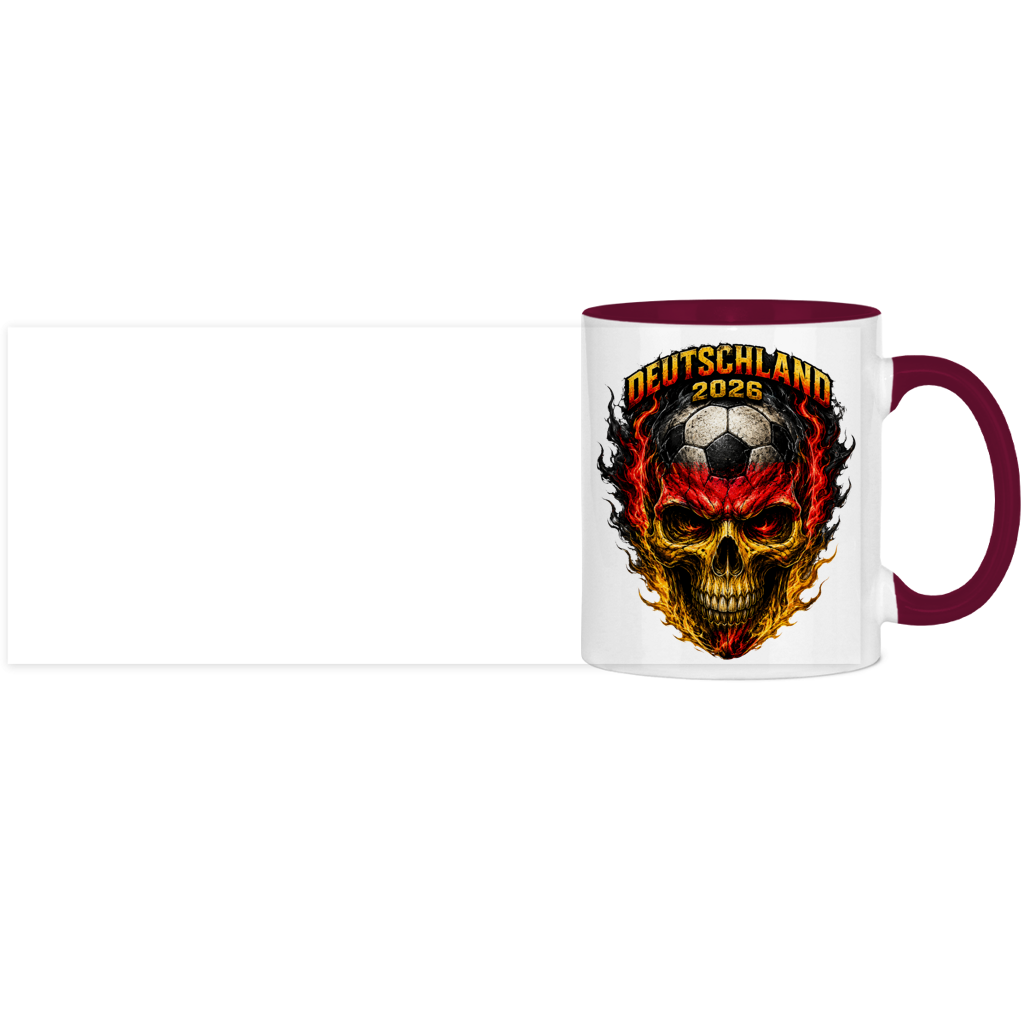 Panorama Tasse zweifarbig WM Totenkopf
