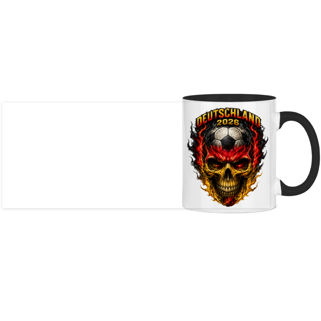Panorama Tasse zweifarbig WM Totenkopf