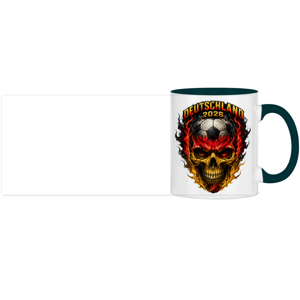Panorama Tasse zweifarbig WM Totenkopf