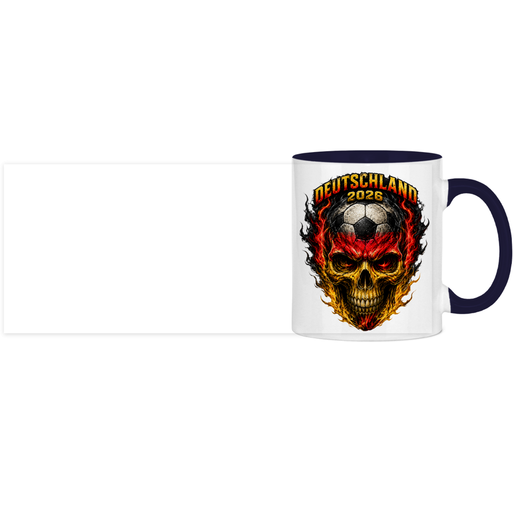Panorama Tasse zweifarbig WM Totenkopf