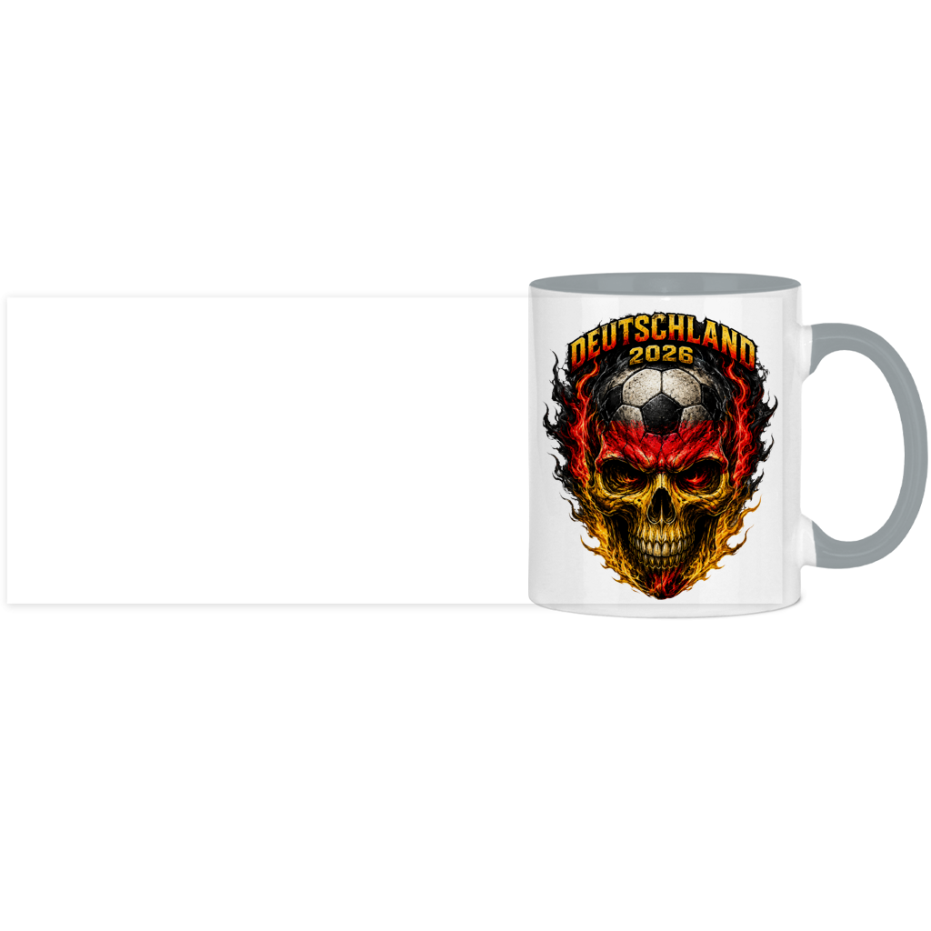 Panorama Tasse zweifarbig WM Totenkopf