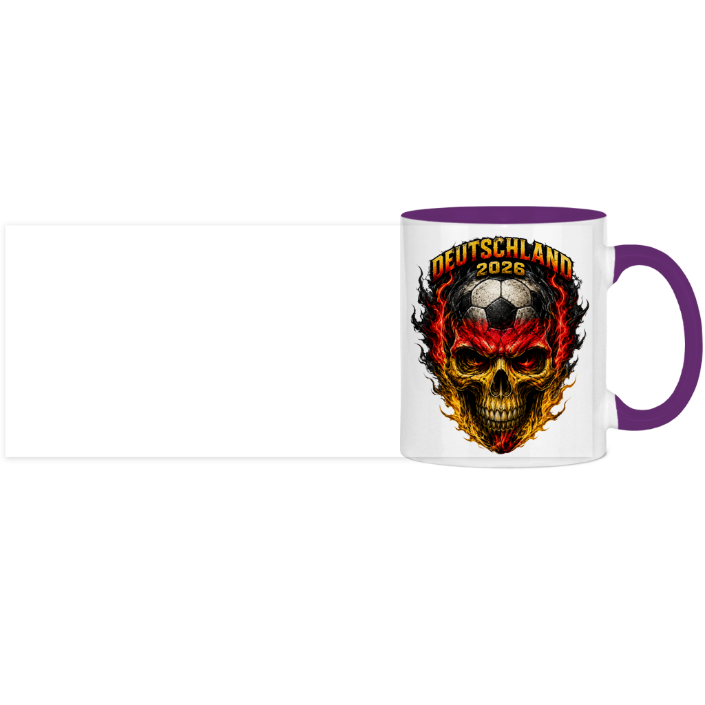 Panorama Tasse zweifarbig WM Totenkopf