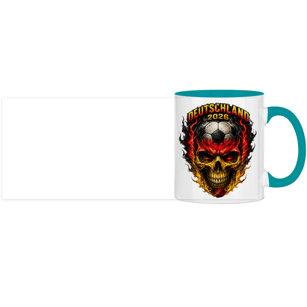 Panorama Tasse zweifarbig WM Totenkopf