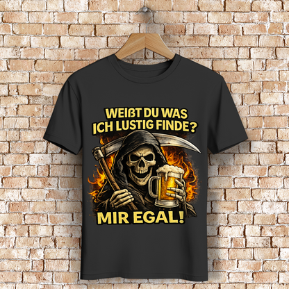 Herren Premium Bio T-Shirt Skelett mit Bier