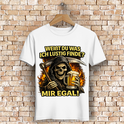 Herren Premium Bio T-Shirt Skelett mit Bier