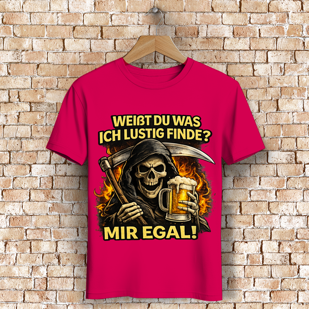 Herren Premium Bio T-Shirt Skelett mit Bier