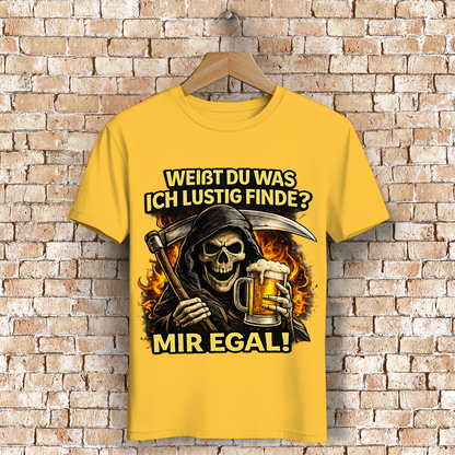 Herren Premium Bio T-Shirt Skelett mit Bier