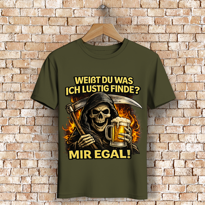 Herren Premium Bio T-Shirt Skelett mit Bier