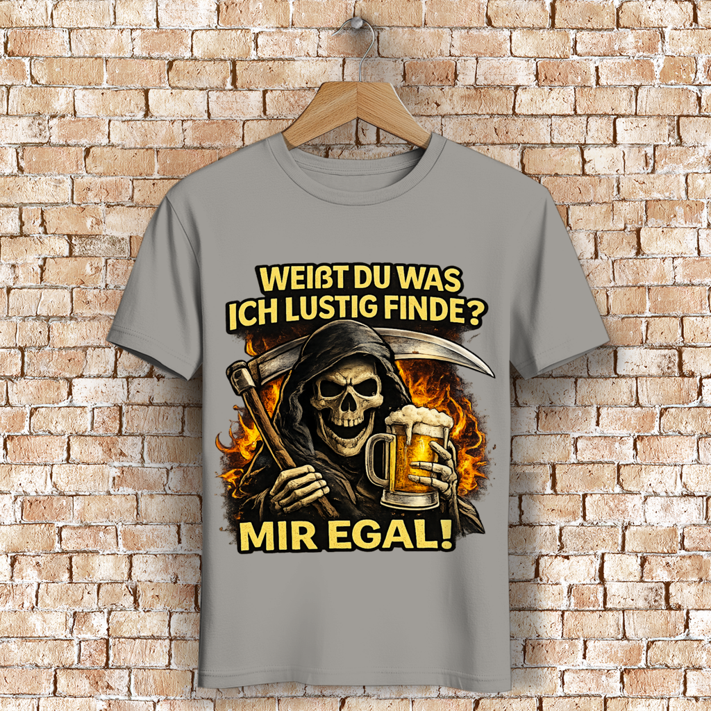 Herren Premium Bio T-Shirt Skelett mit Bier