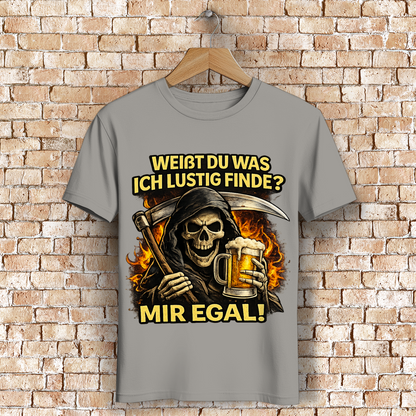 Herren Premium Bio T-Shirt Skelett mit Bier