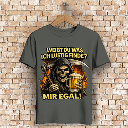 Herren Premium Bio T-Shirt Skelett mit Bier