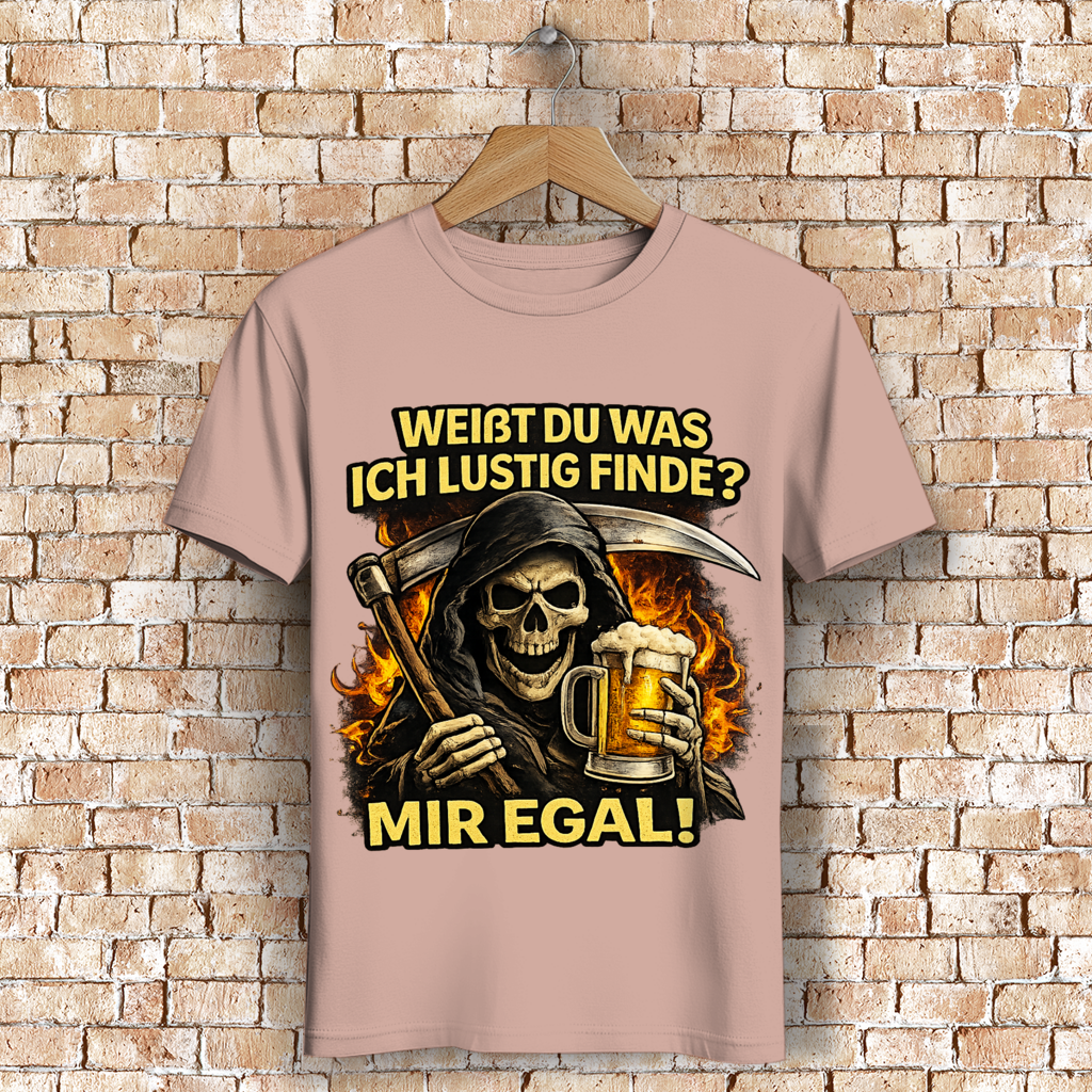 Herren Premium Bio T-Shirt Skelett mit Bier