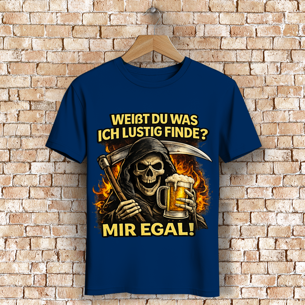 Herren Premium Bio T-Shirt Skelett mit Bier