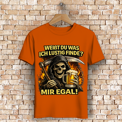 Herren Premium Bio T-Shirt Skelett mit Bier