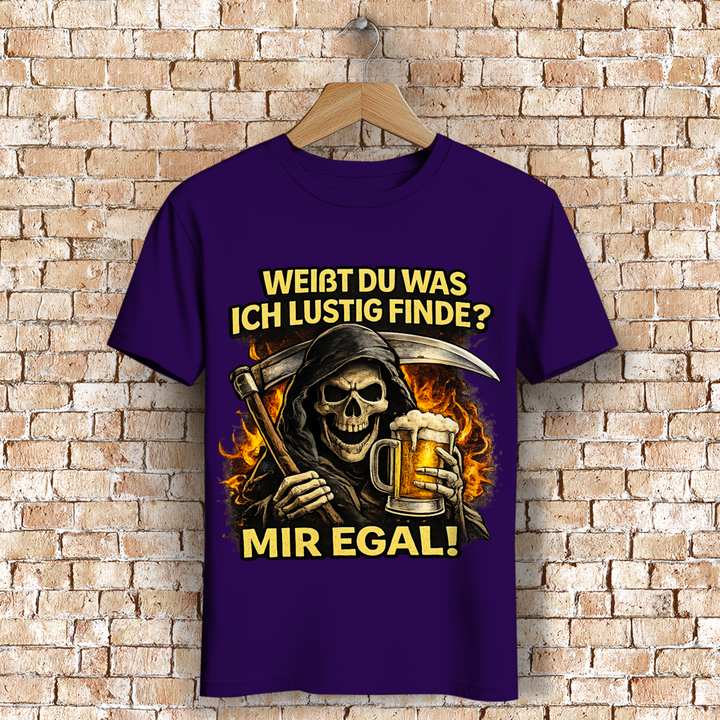 Herren Premium Bio T-Shirt Skelett mit Bier